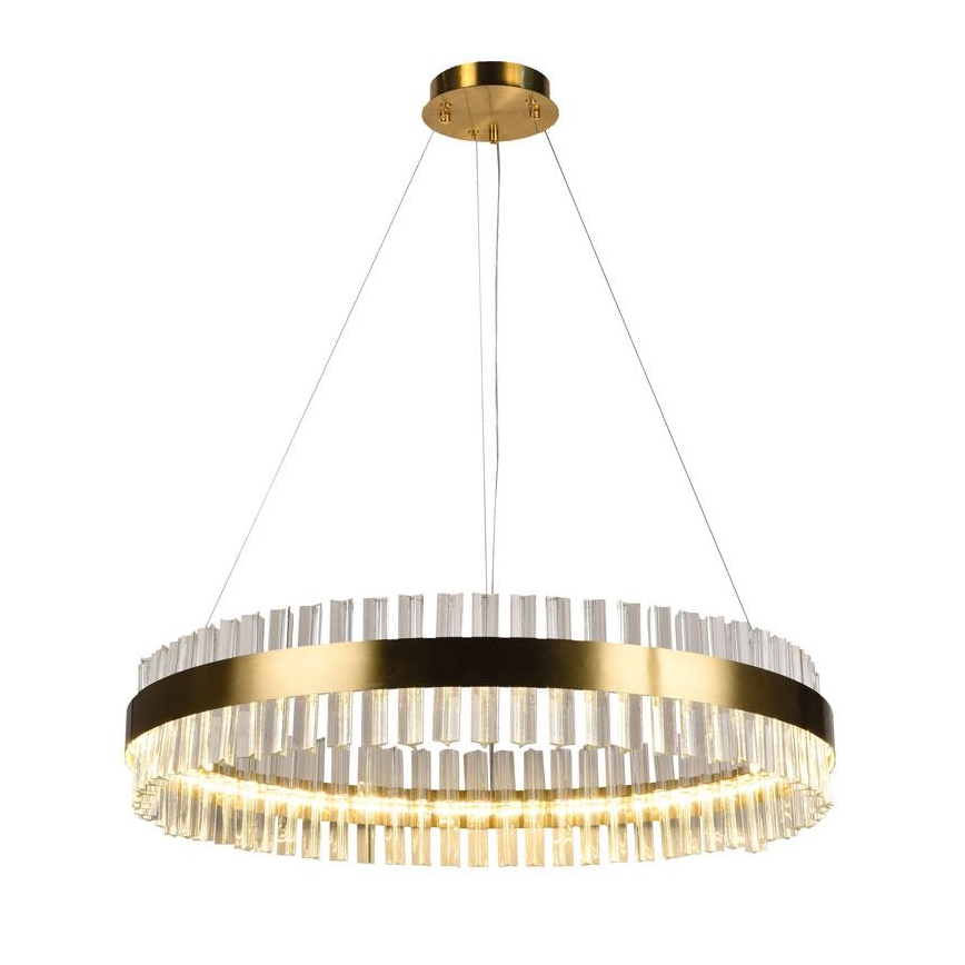 LED Stmívatelný křišťálový lustr na lanku LED/55W/230V 3000-6500K + dálkové ovládání