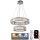 LED Stmívatelný křišťálový lustr na lanku LED/65W/230V 3000-6500K lesklý chrom + dálkové ovládání