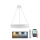 LED Stmívatelný křišťálový lustr na lanku LED/80W/230V 3000-6500K bílá + dálkové ovládání