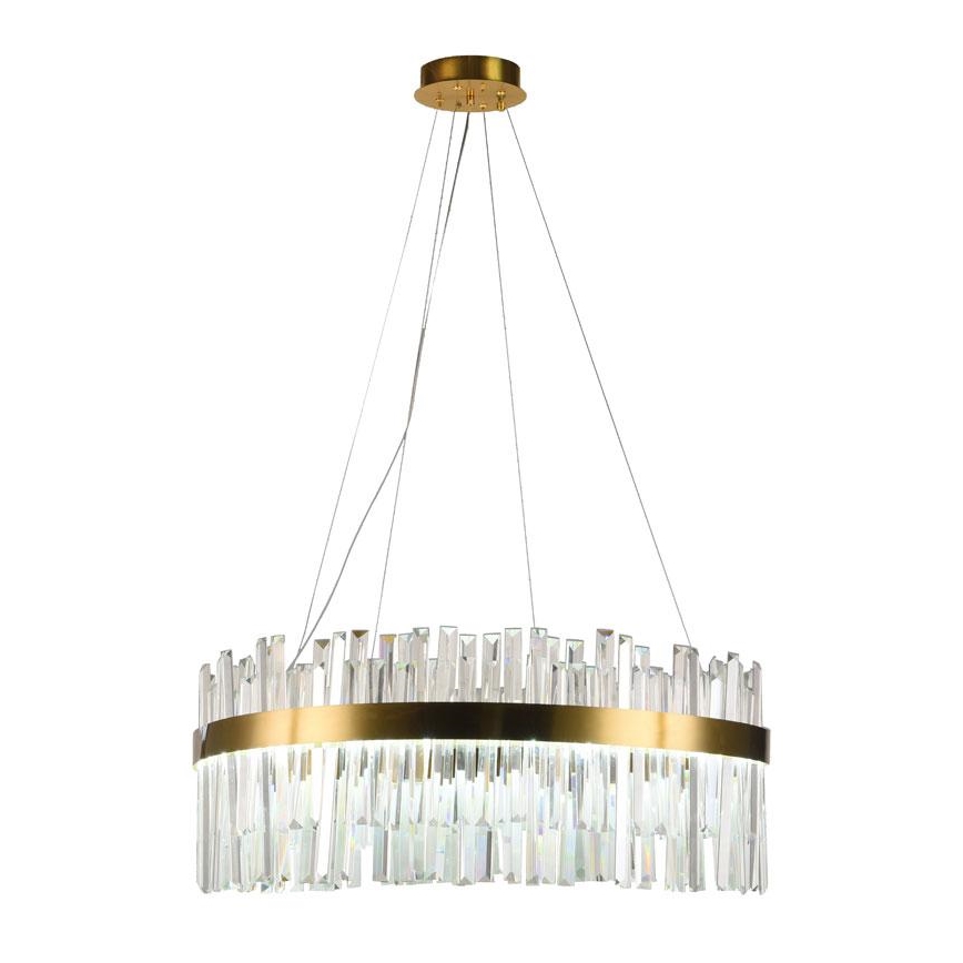 LED Stmívatelný křišťálový lustr na lanku LED/80W/230V 3000-6500K + dálkové ovládání
