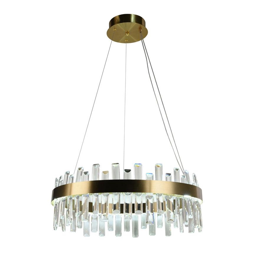LED Stmívatelný křišťálový lustr na lanku LED/80W/230V 3000-6500K + dálkové ovládání