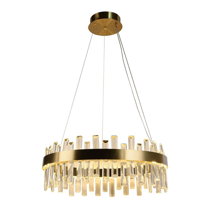LED Stmívatelný křišťálový lustr na lanku LED/80W/230V 3000-6500K + dálkové ovládání