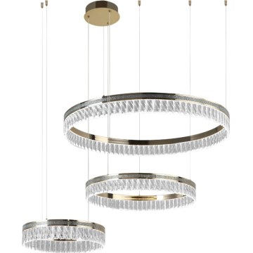 LED Stmívatelný křišťálový lustr na lanku THALIA LED/120W/230V 3000-6000K + dálkové ovládání