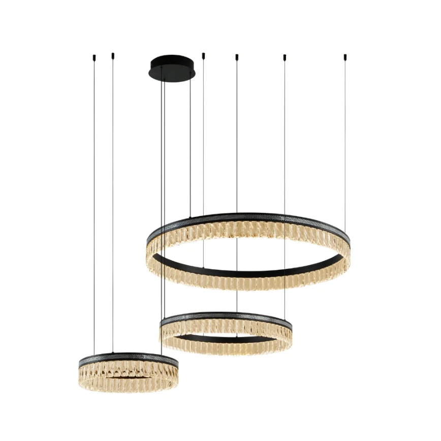 LED Stmívatelný křišťálový lustr na lanku THALIA LED/120W/230V 3000-6000K + dálkové ovládání