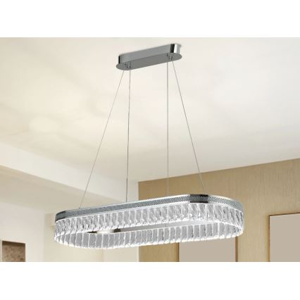 LED Stmívatelný křišťálový lustr na lanku THALIA LED/50W/230V 3000-6000K + dálkové ovládání