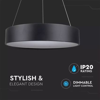 LED Stmívatelný lustr na lanku 1xLED/20W/230V