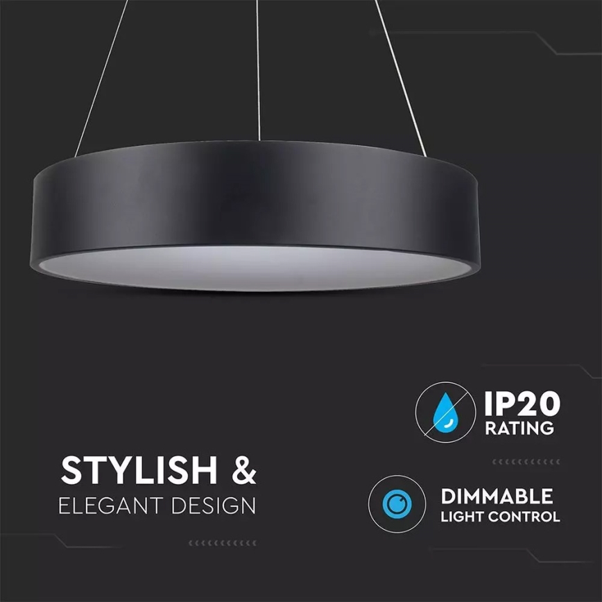 LED Stmívatelný lustr na lanku 1xLED/20W/230V