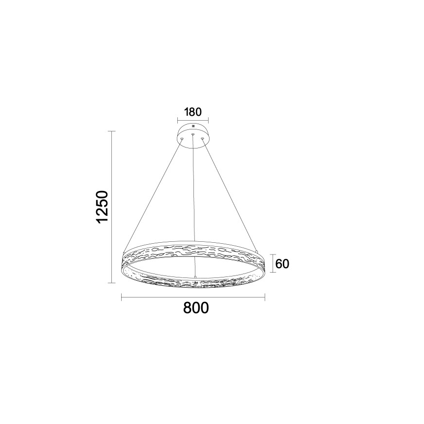 LED Stmívatelný lustr na lanku ALIANZ LED/60W/230V 3000-6000K pr. 80 cm + dálkové ovládání