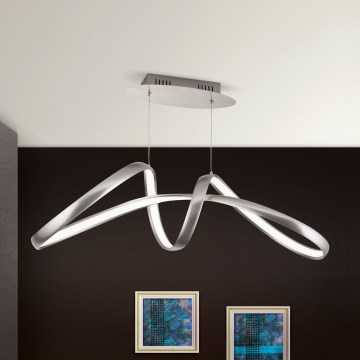 LED Stmívatelný lustr na lanku CIRCUS LED/36W/230V stříbrná