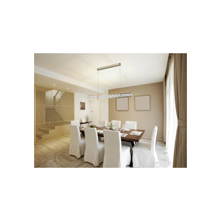 LED Stmívatelný křišťálový lustr na lanku ENRIQUE LED/20W//230V 3000-6000K + dálkové ovládání