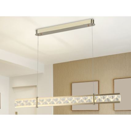 LED Stmívatelný křišťálový lustr na lanku ENRIQUE LED/20W//230V 3000-6000K + dálkové ovládání