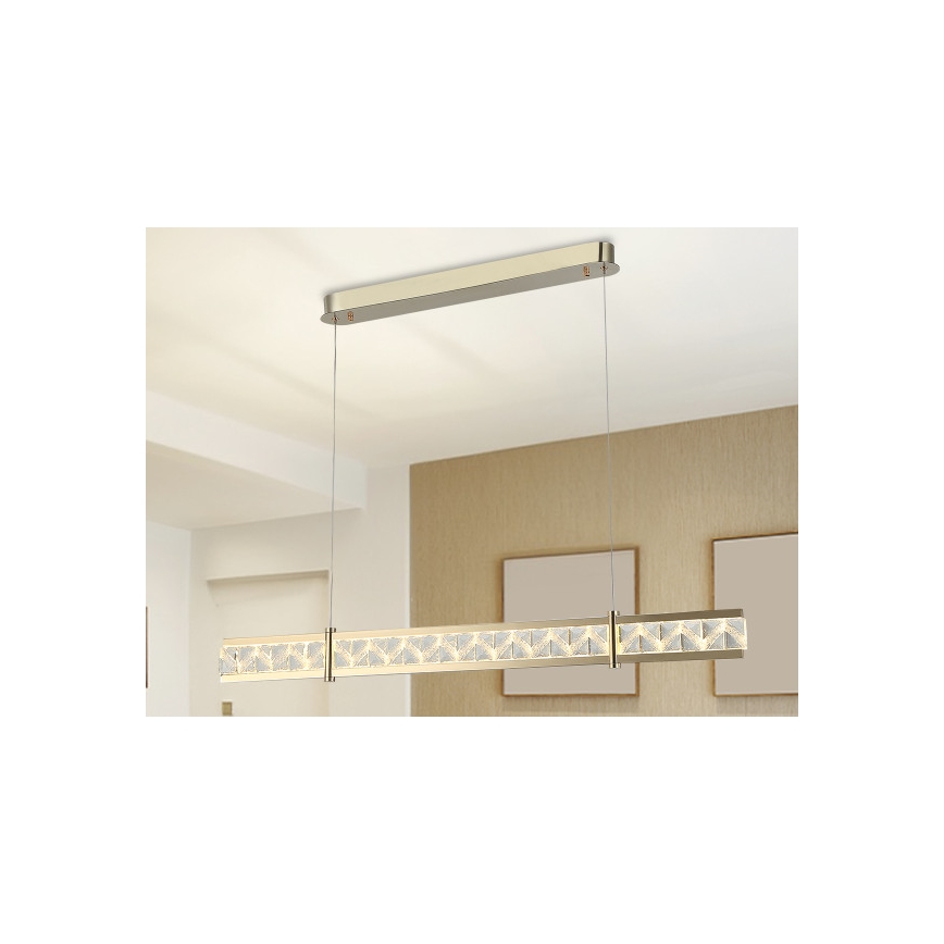 LED Stmívatelný křišťálový lustr na lanku ENRIQUE LED/20W//230V 3000-6000K + dálkové ovládání