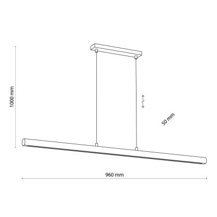 LED Stmívatelný lustr na lanku GIACINTO LED/30W/230V