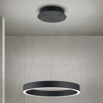 LED Stmívatelný lustr na lanku KOLK LED/40W/230V 2700/3000/4000K pr. 40 cm černá