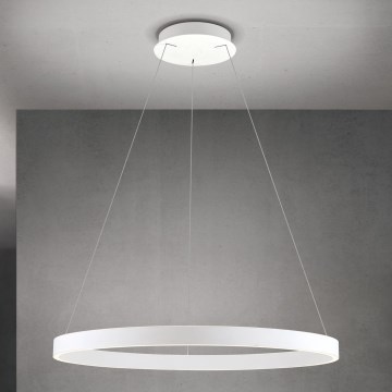 LED Stmívatelný lustr na lanku KOLK LED/80W/230V 2700/3000/4000K pr. 80 cm bílá