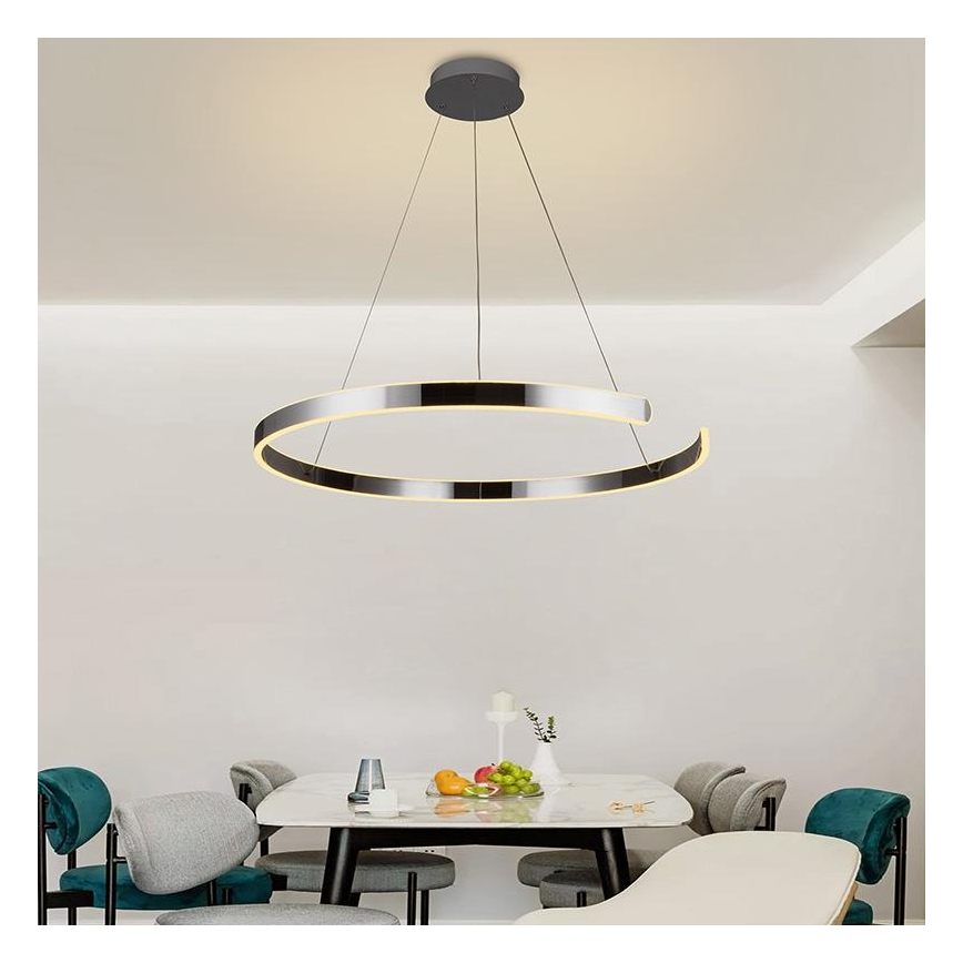 LED Stmívatelný lustr na lanku LED/100W/230V 3000-6500K + dálkové ovládání