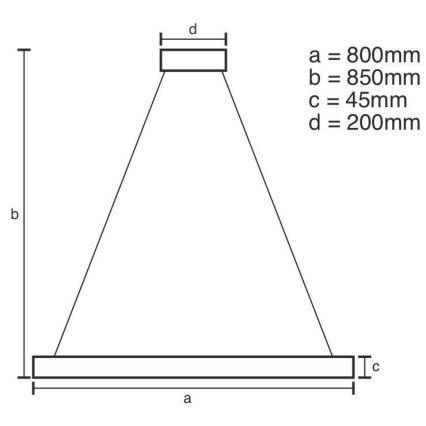 LED Stmívatelný lustr na lanku LED/100W/230V 3000-6500K + dálkové ovládání