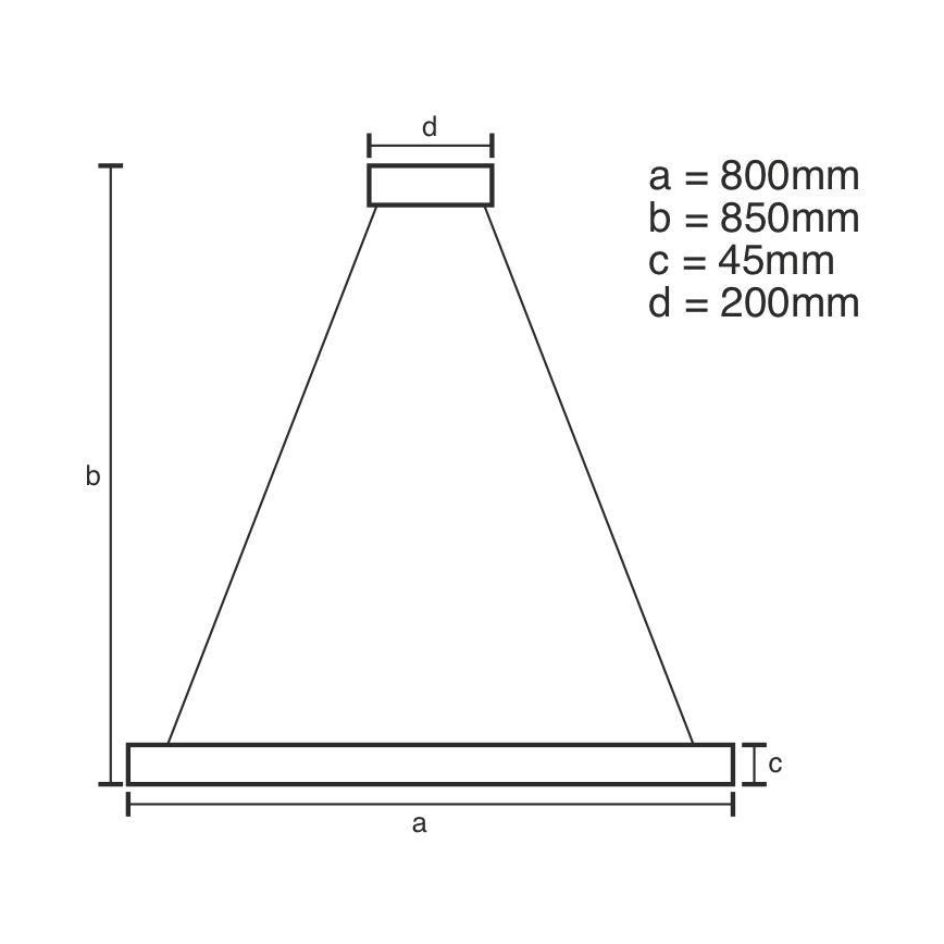 LED Stmívatelný lustr na lanku LED/100W/230V 3000-6500K pr. 80 cm + dálkové ovládání