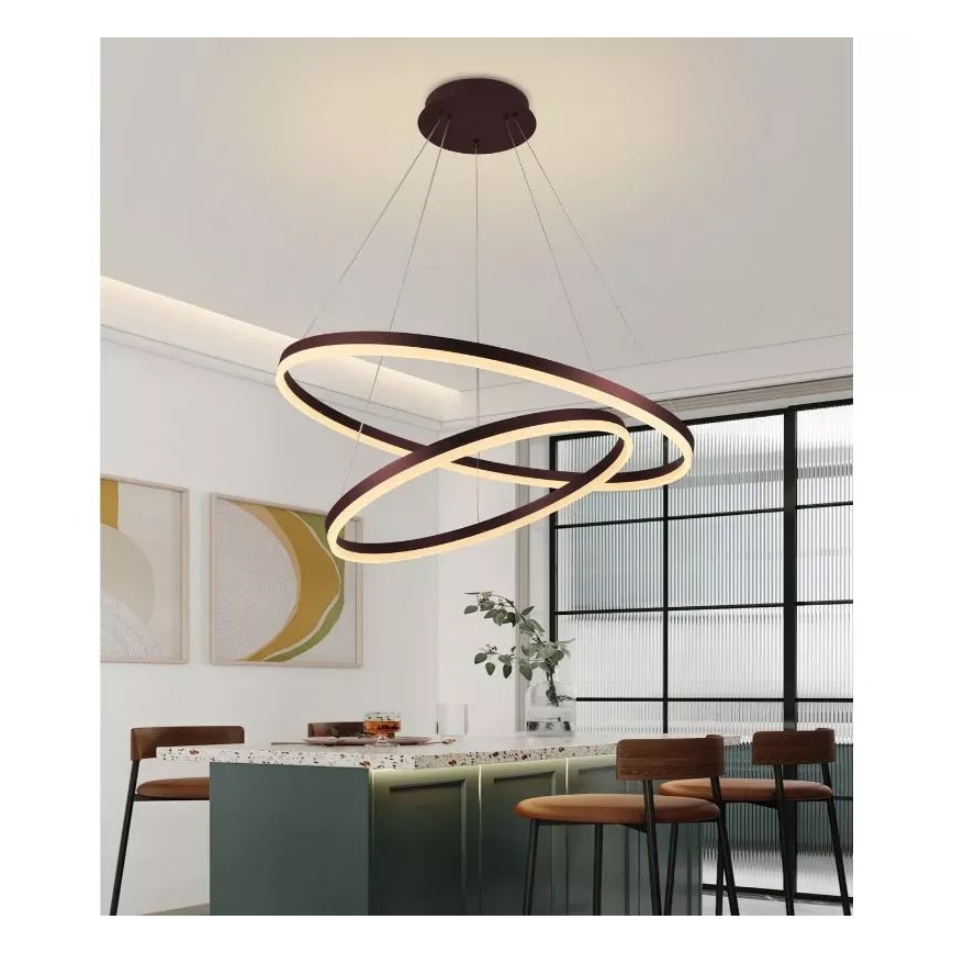 LED Stmívatelný lustr na lanku LED/100W/230V 3000-6500K + dálkové ovládání