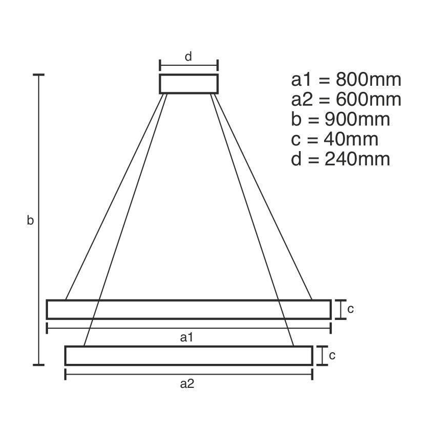 LED Stmívatelný lustr na lanku LED/100W/230V 3000-6500K + dálkové ovládání