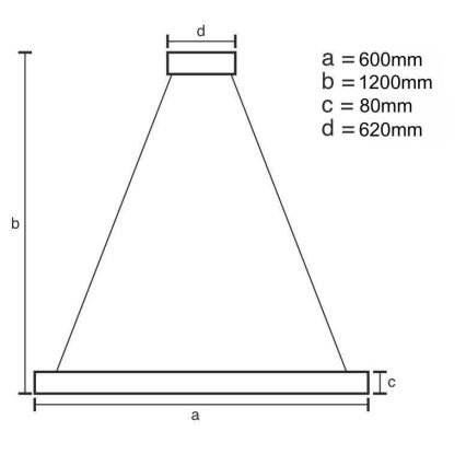 LED Stmívatelný lustr na lanku LED/100W/230V 3000-6500K + dálkové ovládání