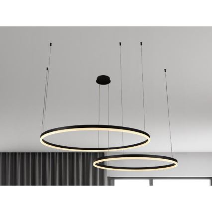 LED Stmívatelný lustr na lanku LED/100W/230V 3000-6500K + dálkové ovládání