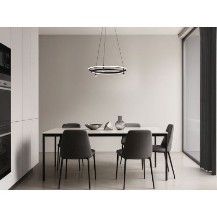 LED Stmívatelný lustr na lanku LED/100W/230V 3000-6500K pr. 60 cm + dálkové ovládání