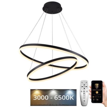 LED Stmívatelný lustr na lanku LED/100W/230V 3000-6500K pr. 80 cm + dálkové ovládání