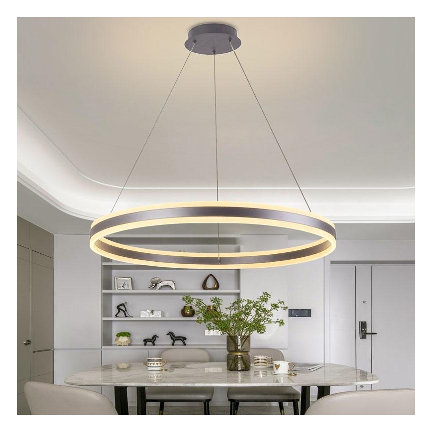 LED Stmívatelný lustr na lanku LED/110W/230V 3000-6500K + dálkové ovládání