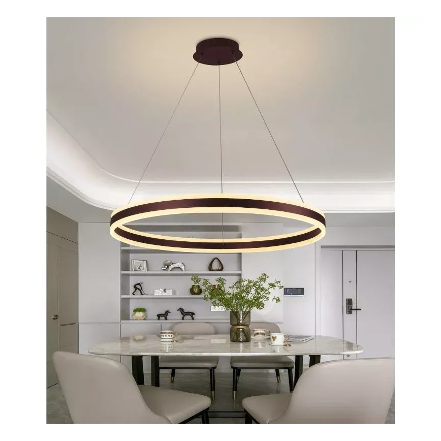 LED Stmívatelný lustr na lanku LED/110W/230V 3000-6500K + dálkové ovládání