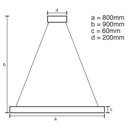 LED Stmívatelný lustr na lanku LED/110W/230V 3000-6500K + dálkové ovládání