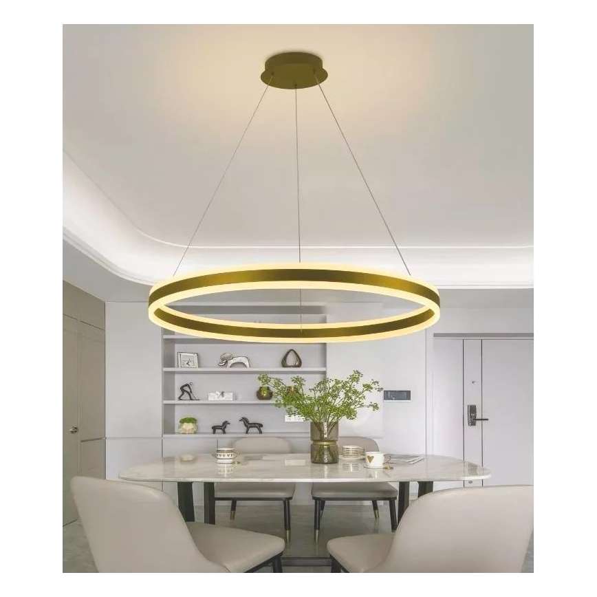 LED Stmívatelný lustr na lanku LED/110W/230V 3000-6500K + dálkové ovládání