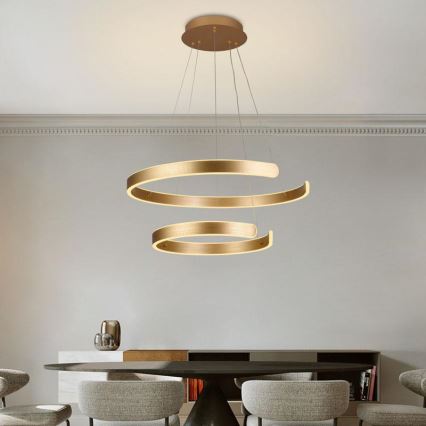 LED Stmívatelný lustr na lanku LED/120W/230V 3000-6500K pr. 60 cm + dálkové ovládání