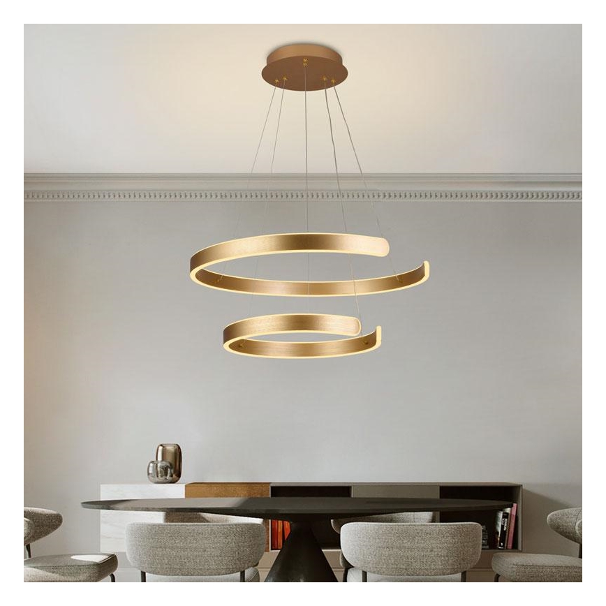 LED Stmívatelný lustr na lanku LED/120W/230V 3000-6500K pr. 60 cm + dálkové ovládání