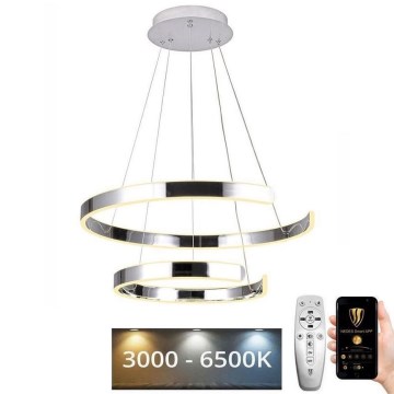 LED Stmívatelný lustr na lanku LED/120W/230V 3000-6500K pr. 60 cm + dálkové ovládání
