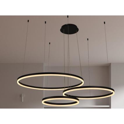 LED Stmívatelný lustr na lanku LED/125W/230V 3000-6500K + dálkové ovládání