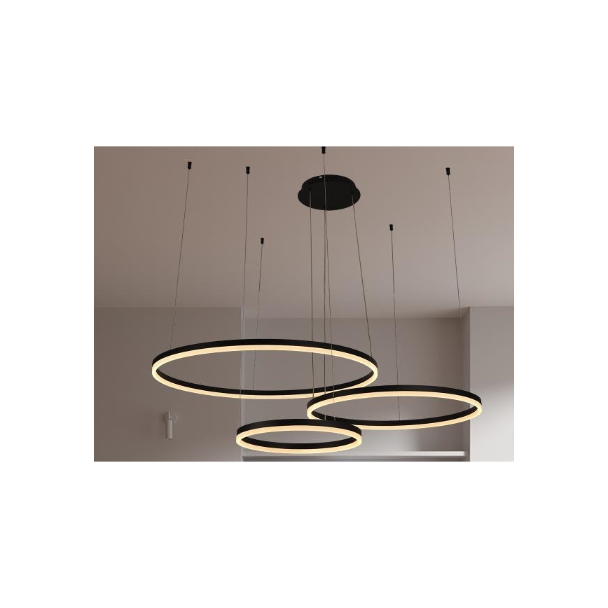 LED Stmívatelný lustr na lanku LED/125W/230V 3000-6500K + dálkové ovládání