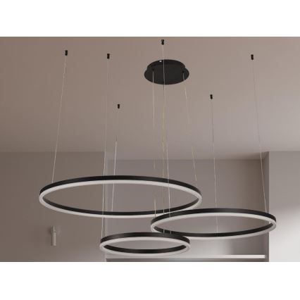 LED Stmívatelný lustr na lanku LED/125W/230V 3000-6500K + dálkové ovládání
