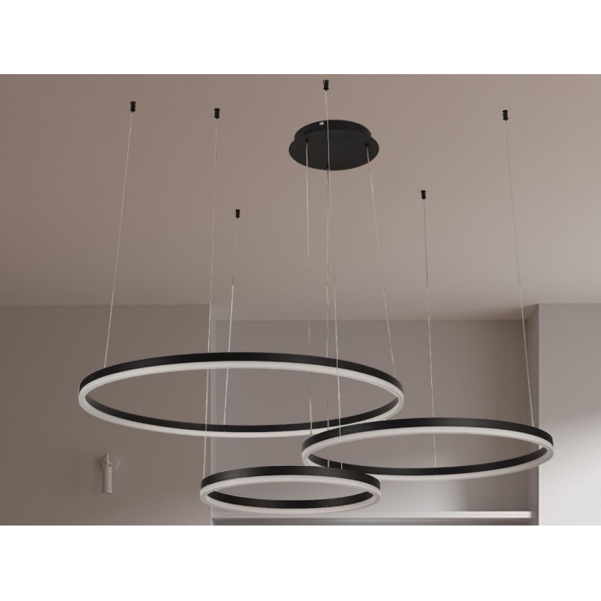 LED Stmívatelný lustr na lanku LED/125W/230V 3000-6500K + dálkové ovládání