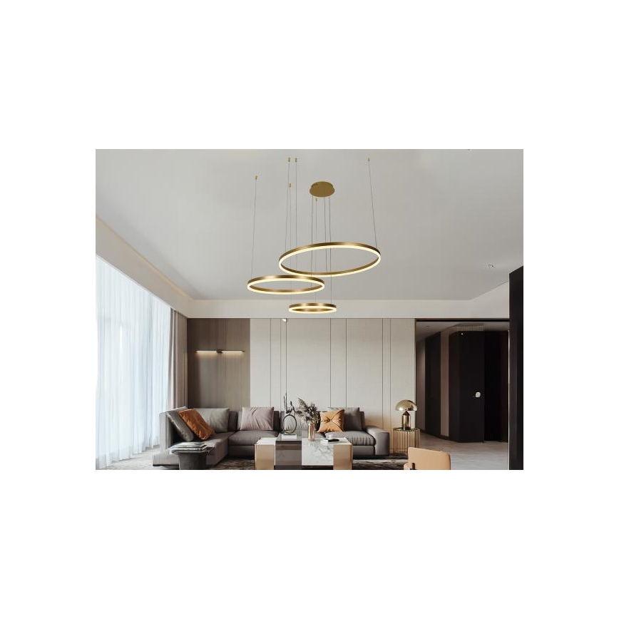 LED Stmívatelný lustr na lanku LED/125W/230V 3000-6500K + dálkové ovládání