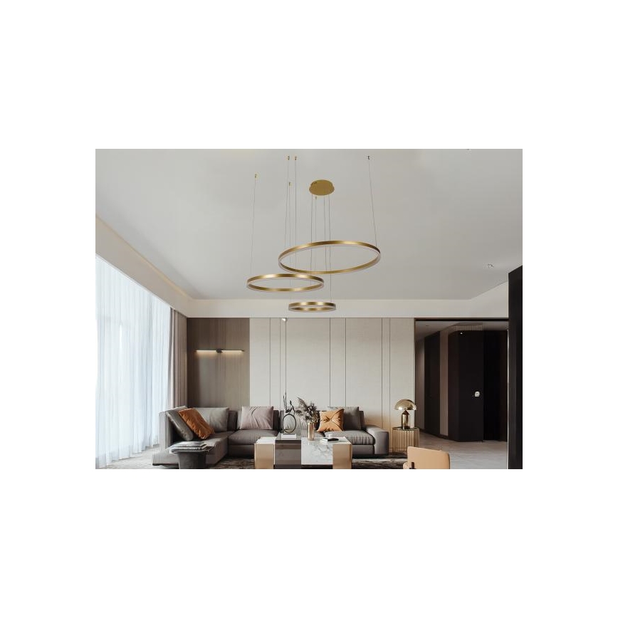 LED Stmívatelný lustr na lanku LED/125W/230V 3000-6500K + dálkové ovládání