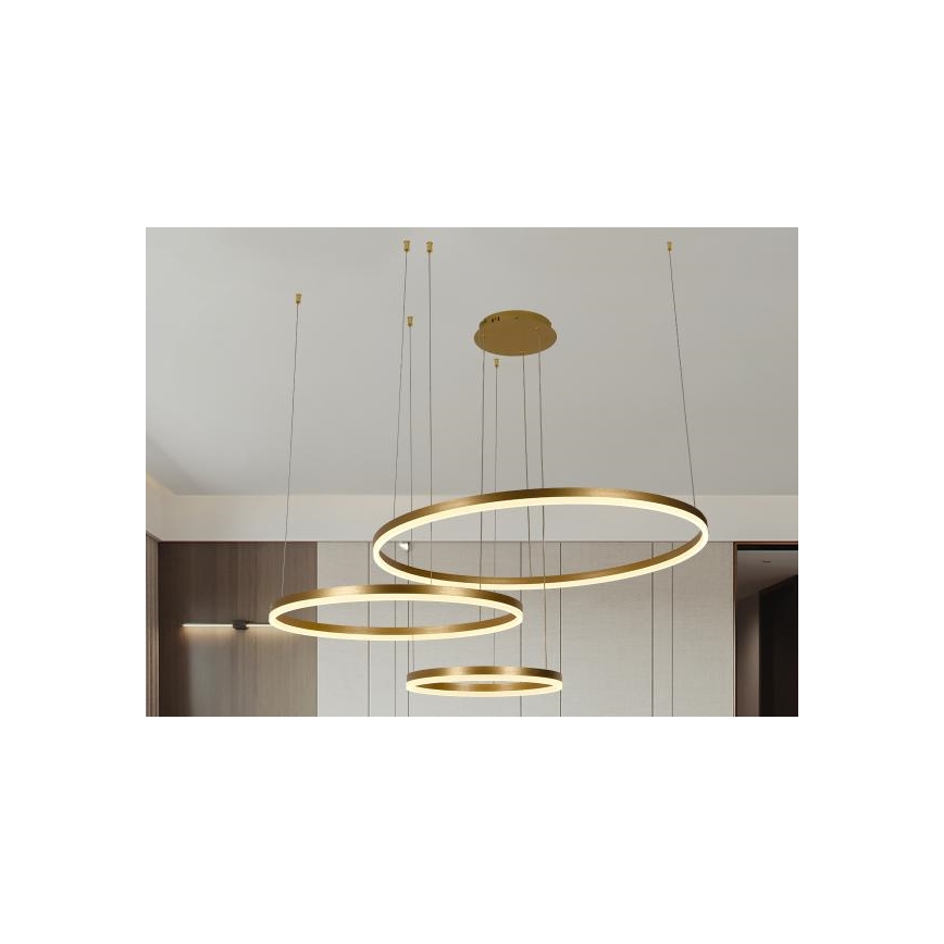 LED Stmívatelný lustr na lanku LED/125W/230V 3000-6500K + dálkové ovládání