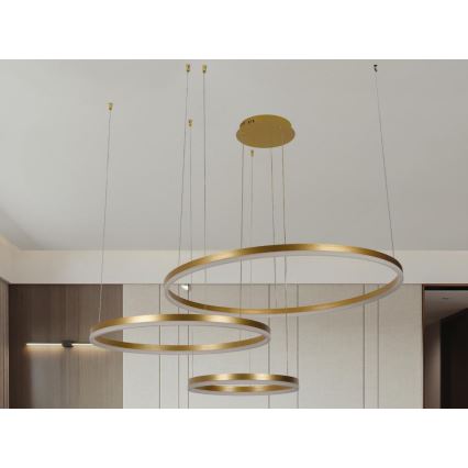 LED Stmívatelný lustr na lanku LED/125W/230V 3000-6500K + dálkové ovládání
