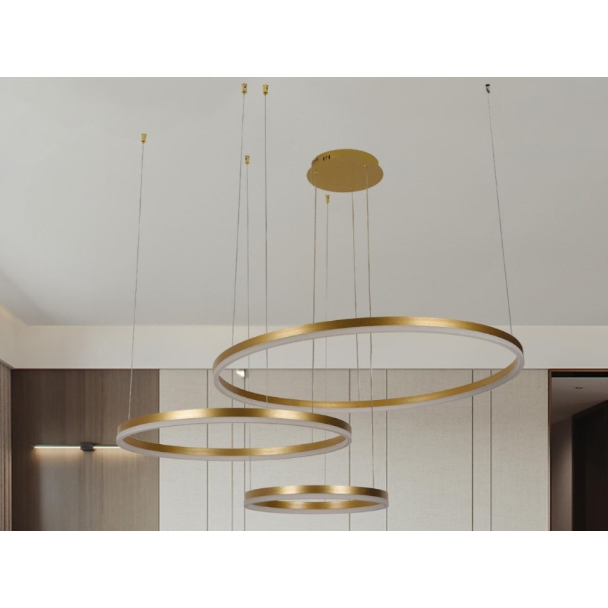 LED Stmívatelný lustr na lanku LED/125W/230V 3000-6500K + dálkové ovládání