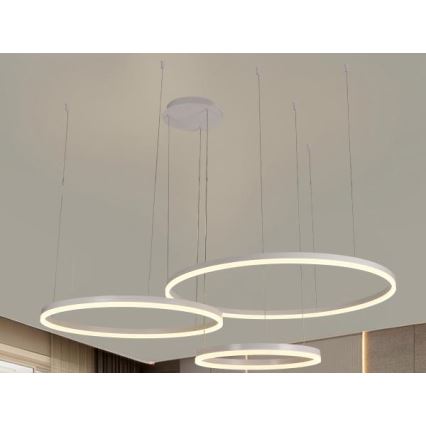 LED Stmívatelný lustr na lanku LED/125W/230V 3000-6500K + dálkové ovládání