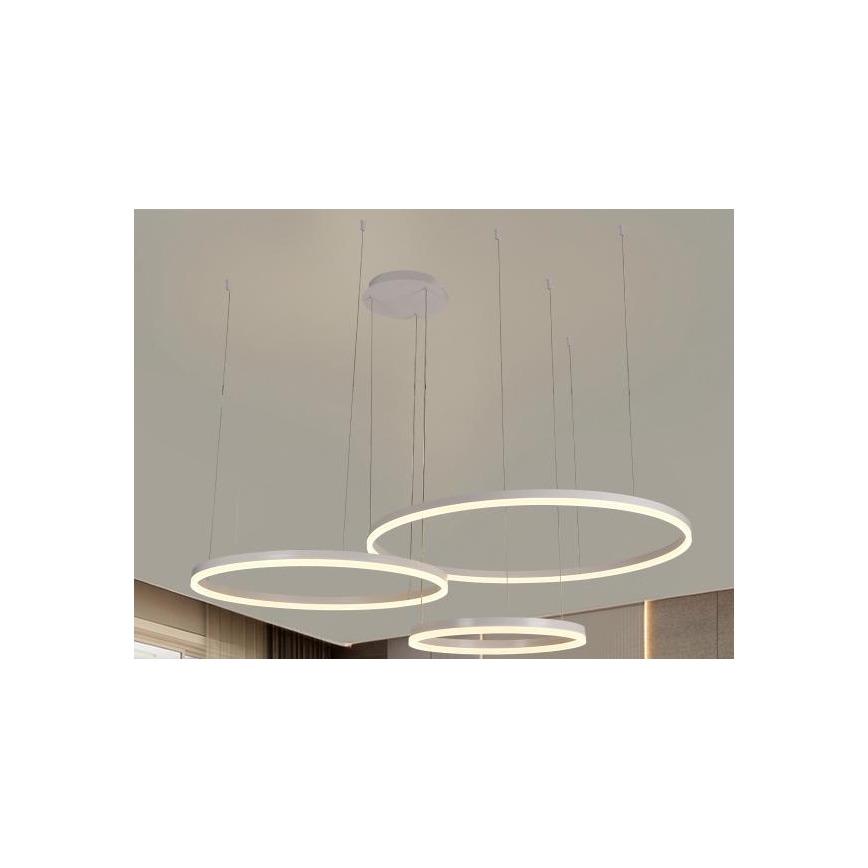 LED Stmívatelný lustr na lanku LED/125W/230V 3000-6500K + dálkové ovládání