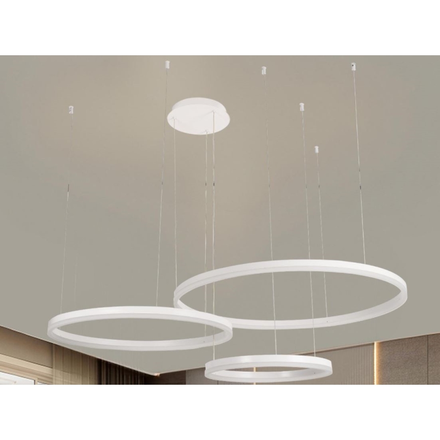 LED Stmívatelný lustr na lanku LED/125W/230V 3000-6500K + dálkové ovládání