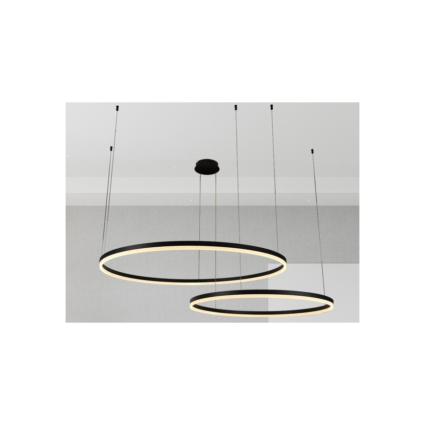 LED Stmívatelný lustr na lanku LED/128W/230V 3000-6500K + dálkové ovládání