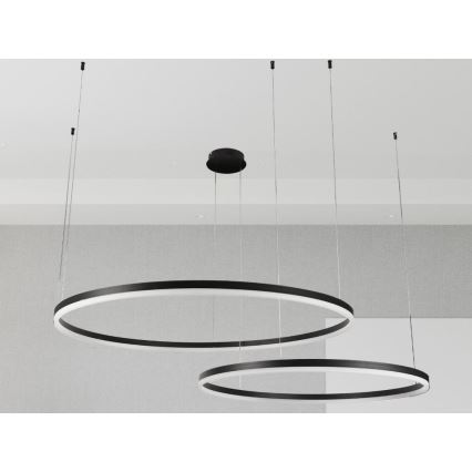 LED Stmívatelný lustr na lanku LED/128W/230V 3000-6500K + dálkové ovládání
