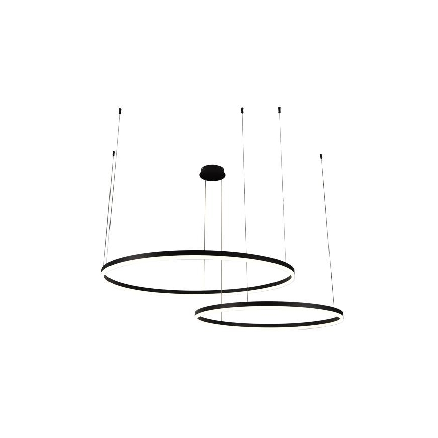 LED Stmívatelný lustr na lanku LED/128W/230V 3000-6500K + dálkové ovládání